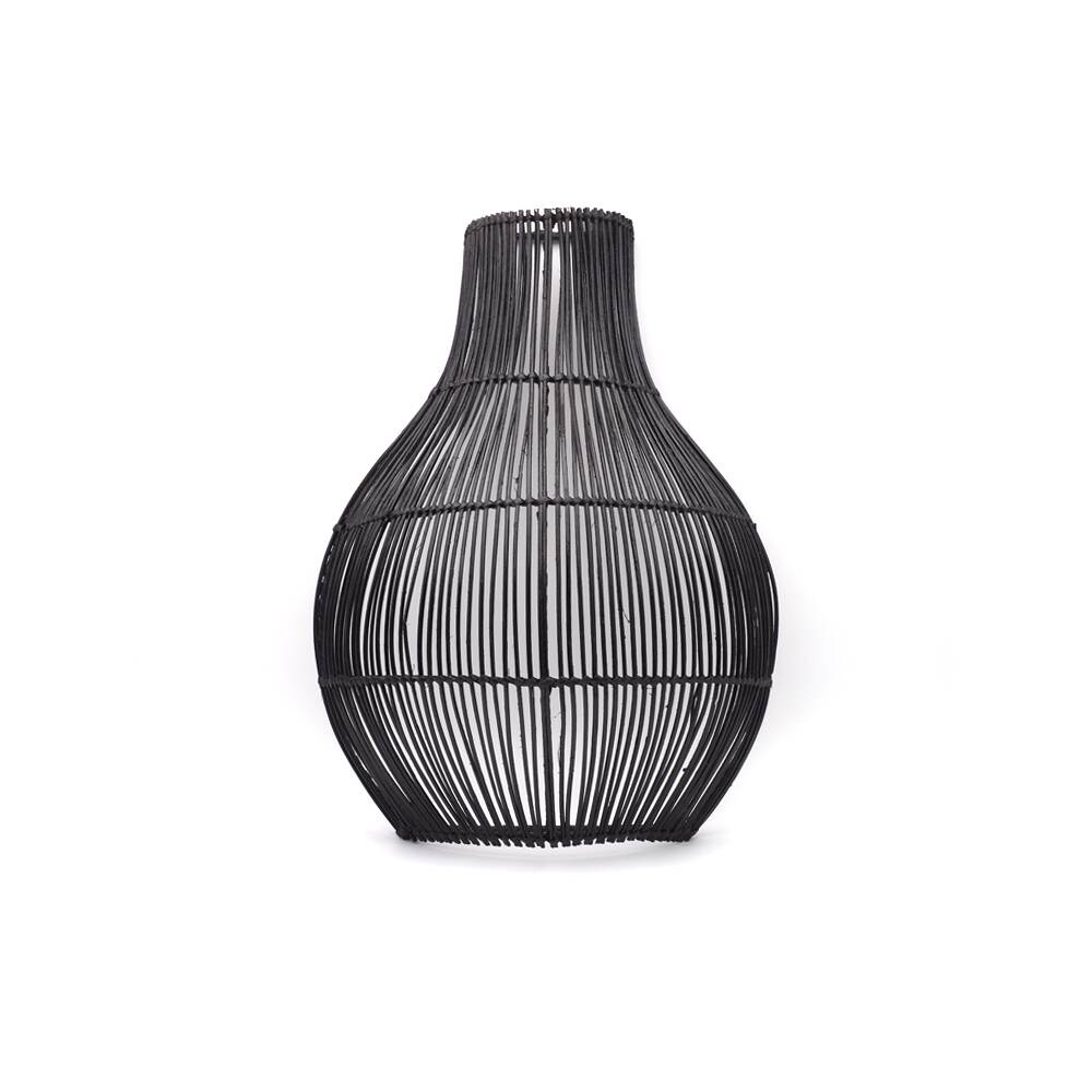 Black rattan wall light