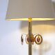 Brass table lamp with amber glass ornaments ca 1970