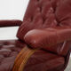 Leather swivel armchair, Danish design, 1970s, made in Denmark