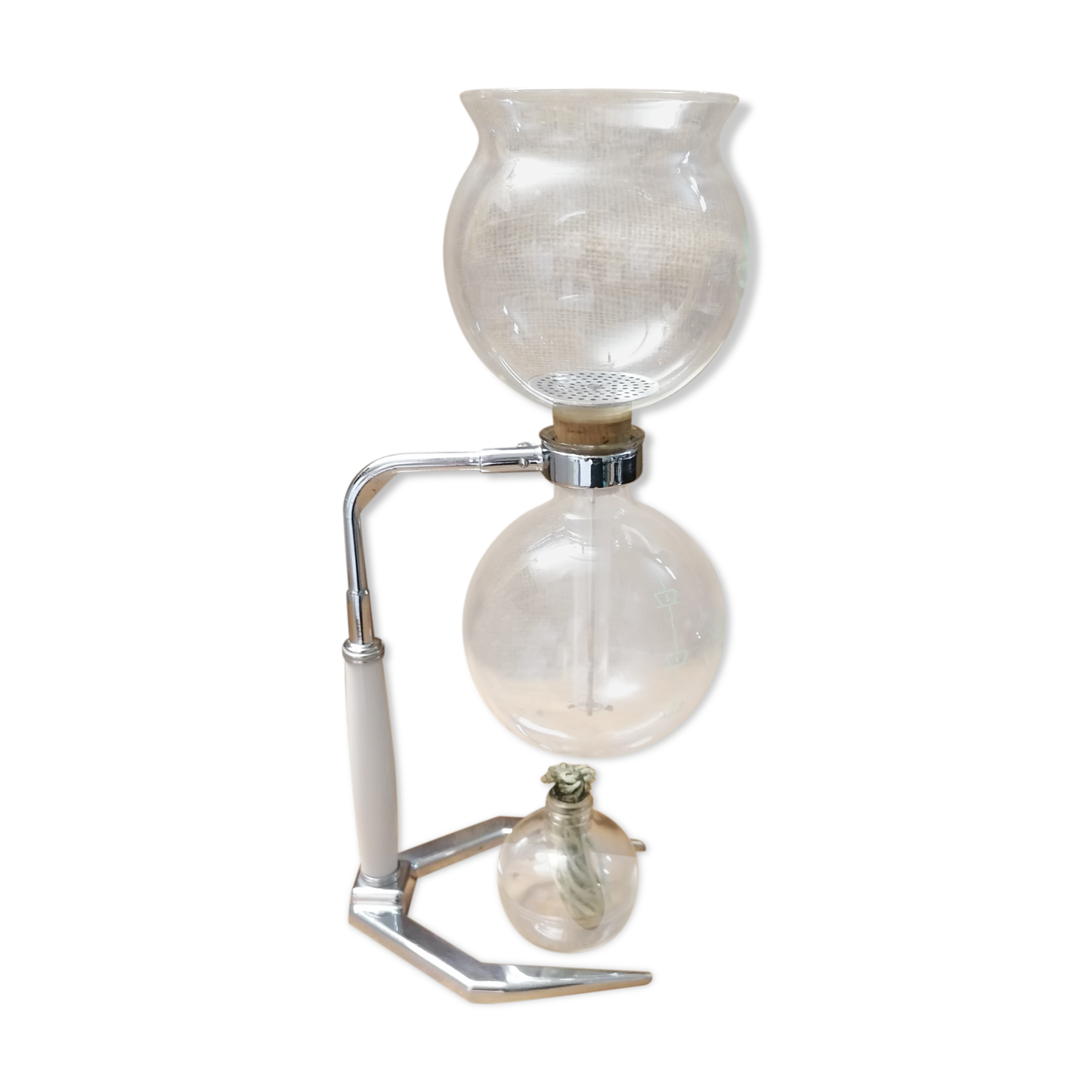 Vintage Coffee maker Hellem France - 6 cups, with its burner -Glass pyrex - 1960