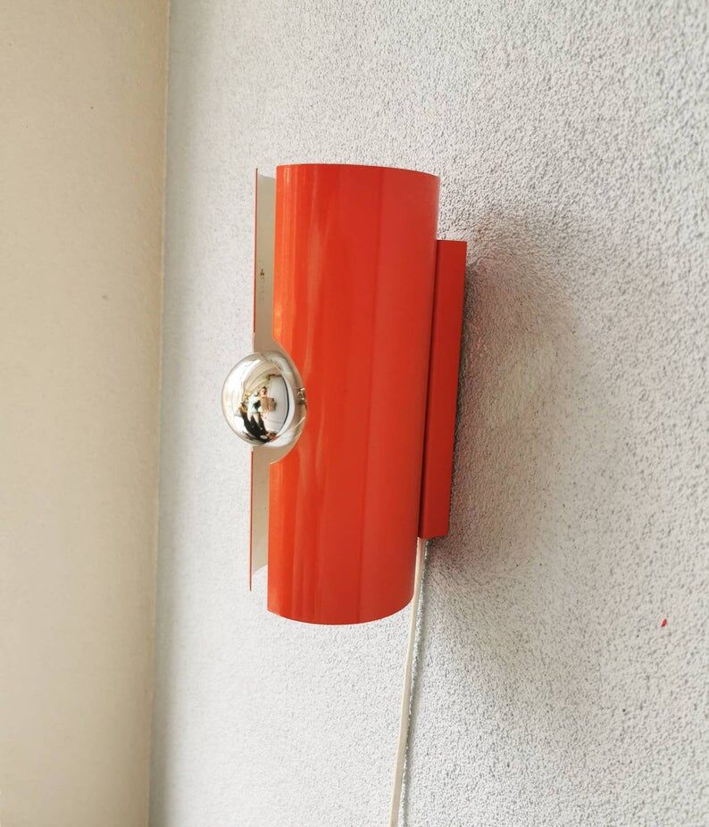 Raak Amsterdam orange wall applique from the 1970s