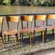 Série de 6 chaises de bistrot restaurant ancienne vintage- 1950s