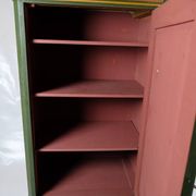 Antique Cabinet Hand Painted With Floral Decorations From 1890s