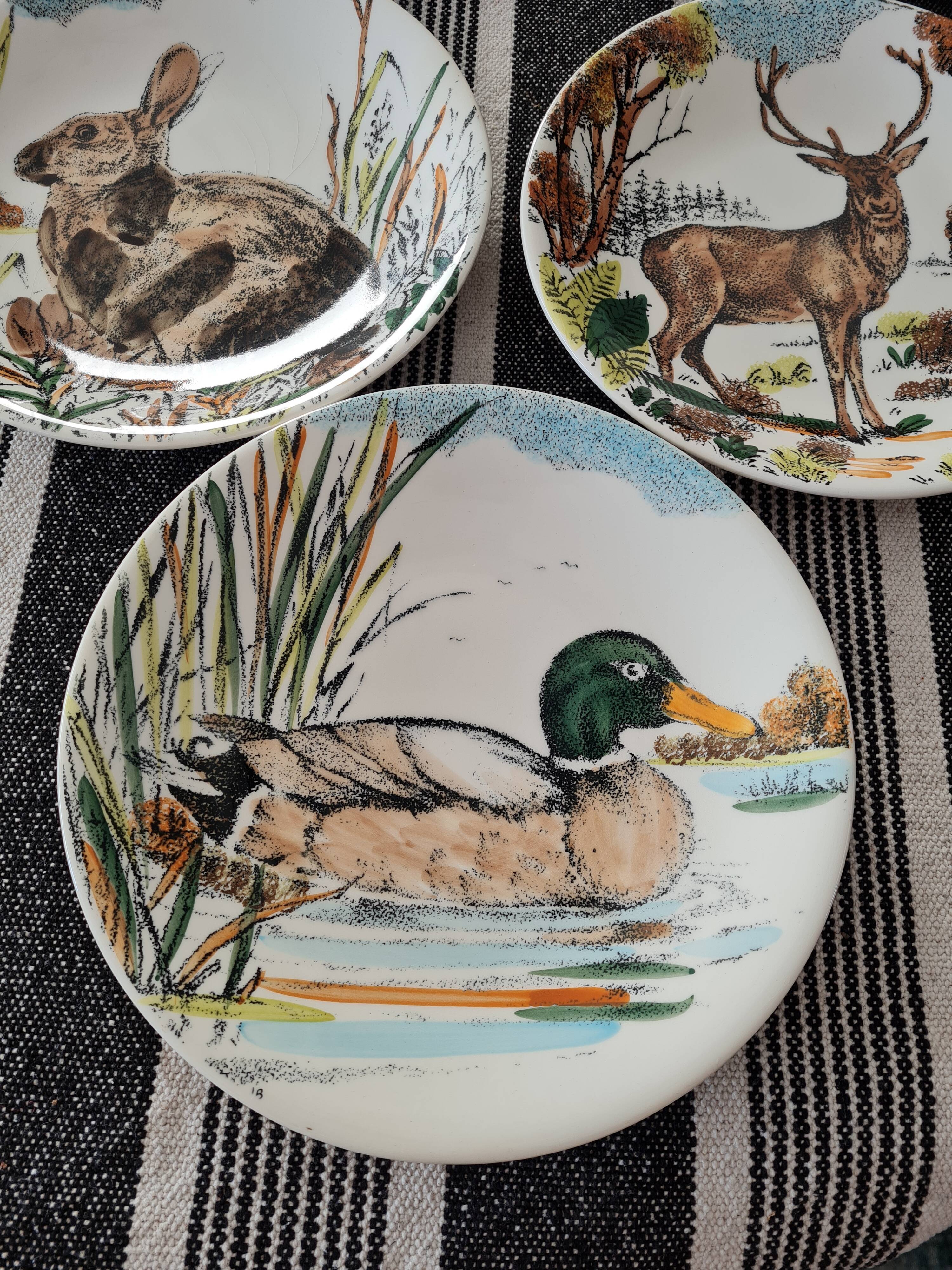 6 plates Gien 80s "Chambord"