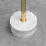 Freestanding coat rack in metal and marble base 1970s vintage modernism