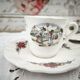 Lot de 4 tasses à café Sarreguemines Obernai