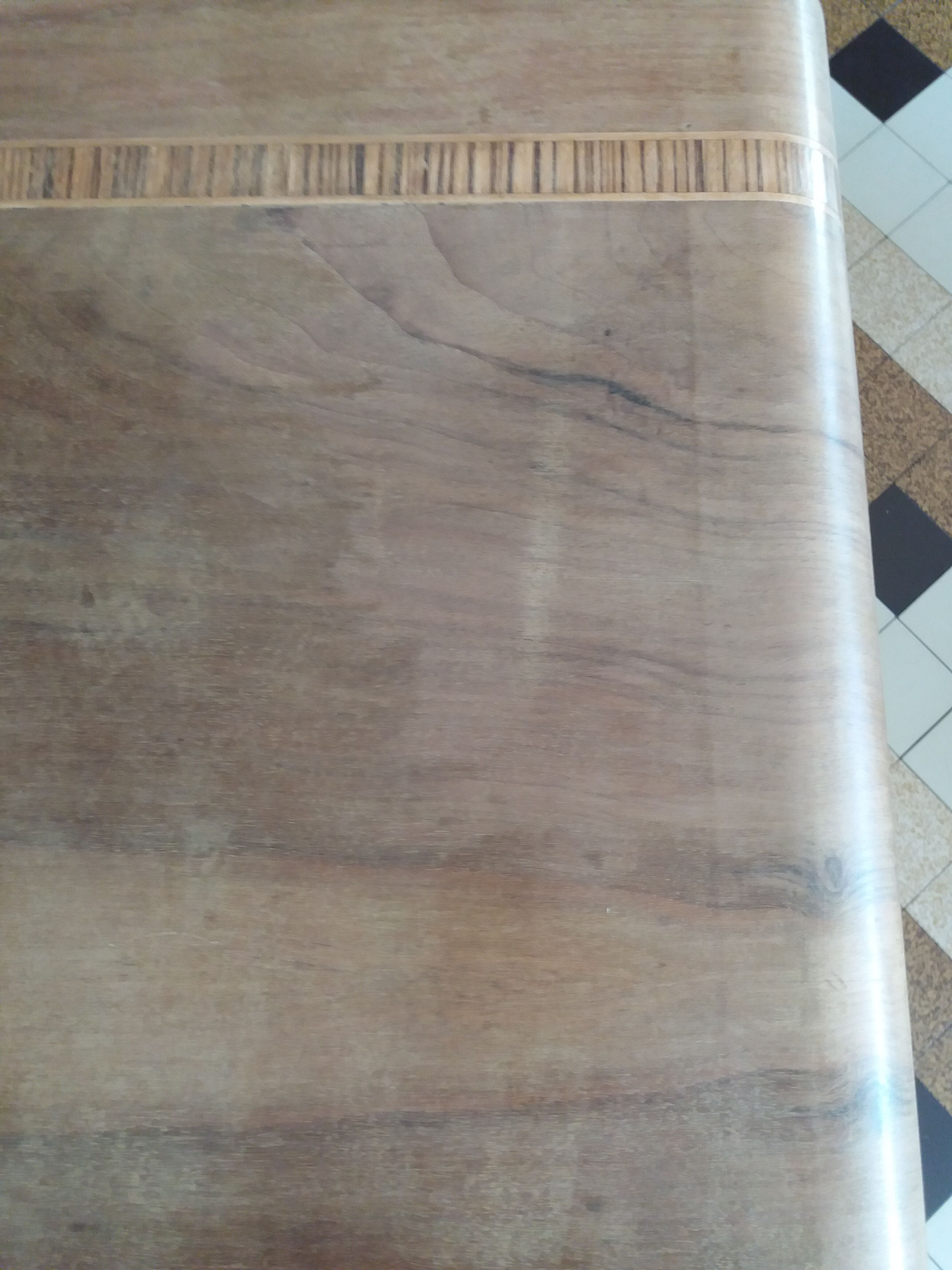 Art Deco curved wood console