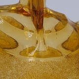 Compotier + 3 Art Deco molded glass cups from the 30s/40s