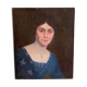 Oil on canvas XIX woman