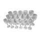 Set of 17 glasses in ancient crystal