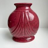 Mantelpiece (cache-pots, vase) plum color 1930s