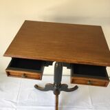 Pedestal table with drawers