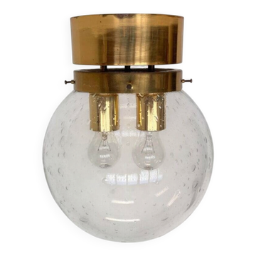 Lustre en verre et laiton XXL, encastré par Kamenicky Senov - 10 pièces