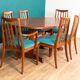 Retro Teak 1960s Mid Century Dining Table & 6 Chairs By G Plan Victor Wilkins