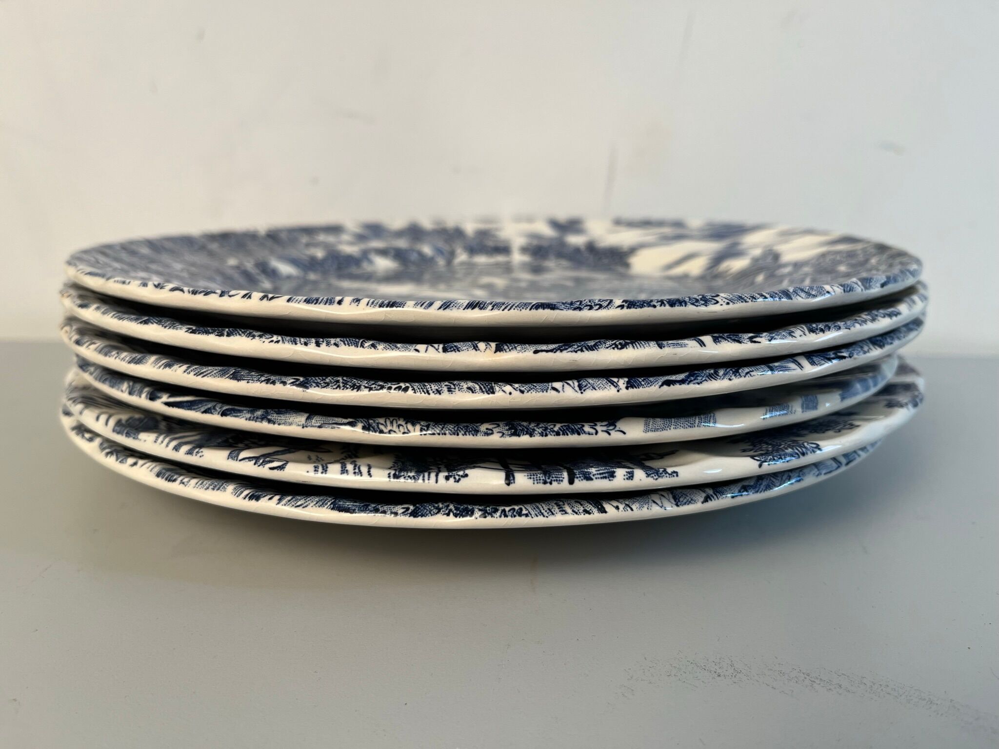 6 flat plates vintage Myott Meakin