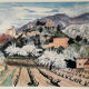 Lithographie "Oppède 1982" - Yves Brayer - Signée