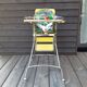 Chaise haute bébé formica jaune vintage amovible pliable