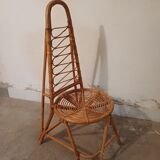 Rattan high chair, bamboo