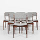 Midcentury Danish set of 6 dining chairs in rosewood by Erik Buch for Oddense Maskinsnedkeri 1960s