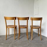 Set of three bistro chairs