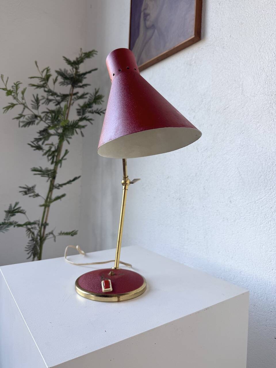 Lampe de bureau années 50 « diabolo » Aluminor
