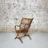 Pair of rattan armchairs