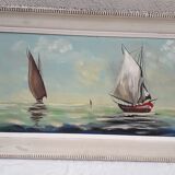 Signed marine painting