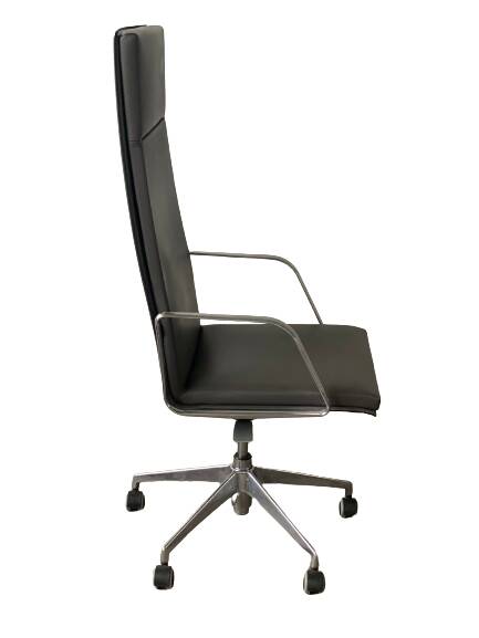 Set of Matteo Grassi designer armchairs – MIZAR Collection – Grey leather