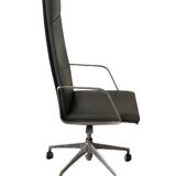Set of Matteo Grassi designer armchairs – MIZAR Collection – Grey leather