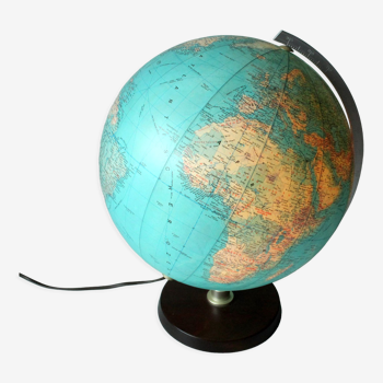1960s Illuminated german globe - diameter nearly 33 cm - by JRO - vintage