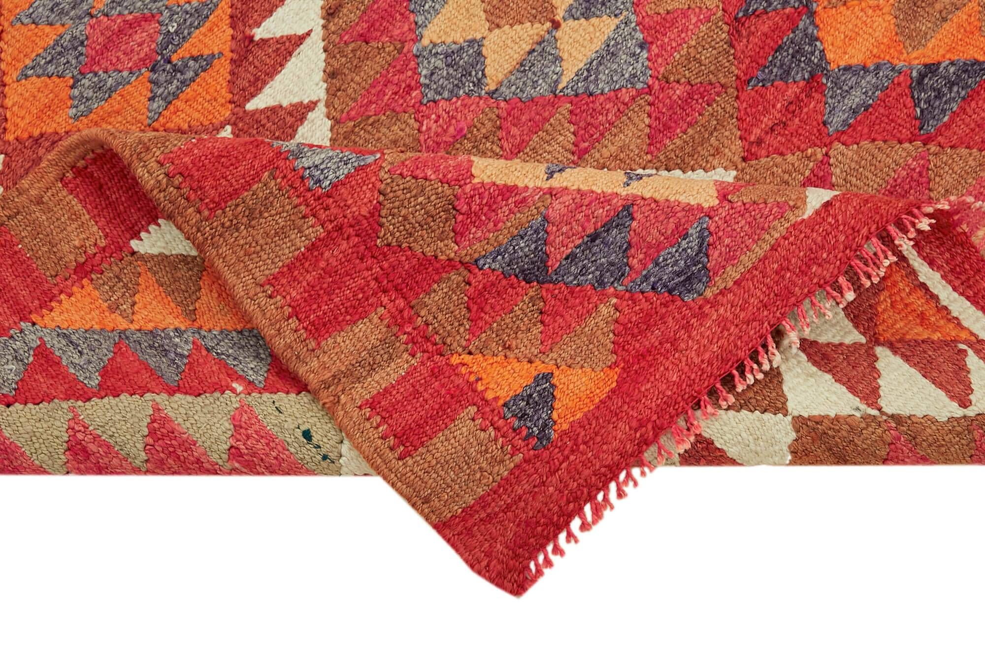 Turkish Handwoven Vintage Herki Kilim 98 cm x 322 cm