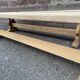 Pair of benches style monastery in raw solid wood