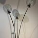 Lampadaire métal socle fonte 3 globes année 80