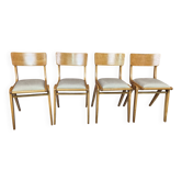 Set of 4 Restored Mid Century Boomerang Dining Chairs 1960s