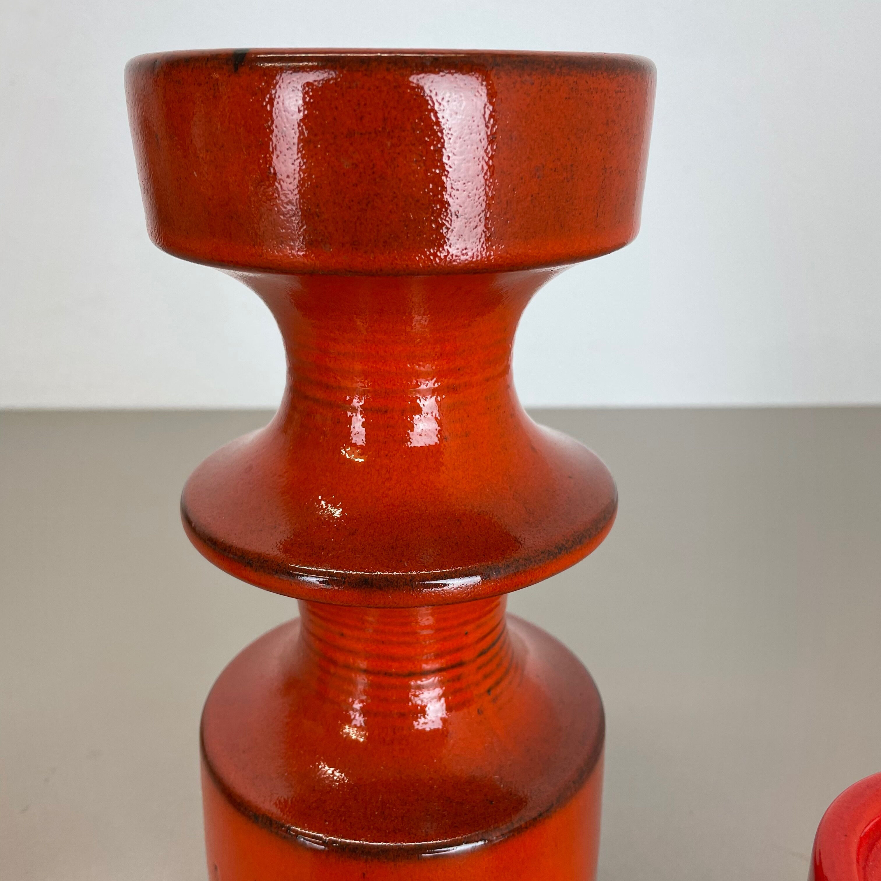 Set of Four Pottery Candleholder by Cari Zalloni for Steuler, Germany, 1970s