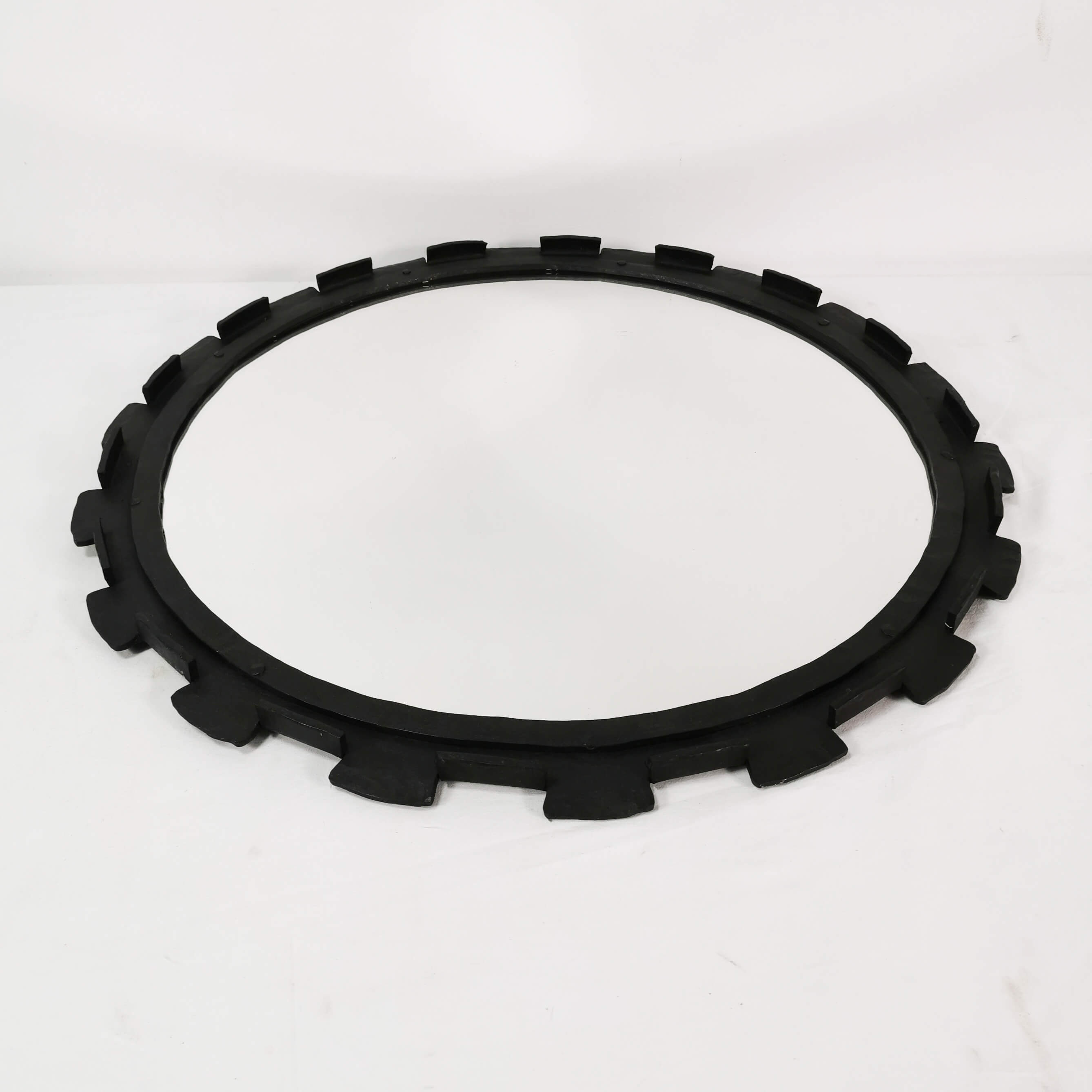 Brutalist wall mirror, Denmark, 1970s, 70 cm