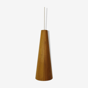 Jorgen Wolf, pine conical hanging lamp, 1960