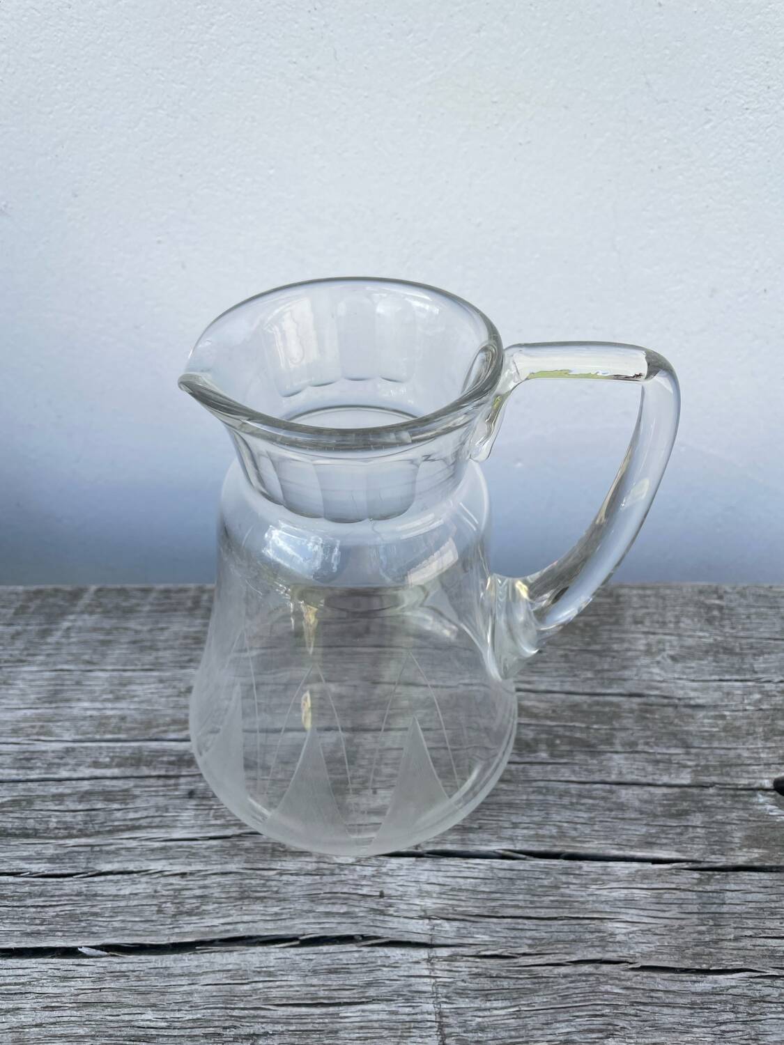 Art Deco glass pitcher