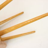 1980s Oak Stool, Czechoslovakia