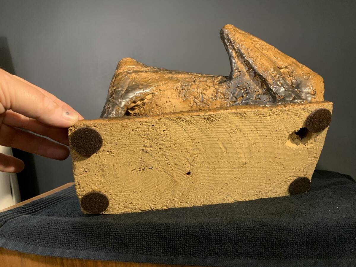 Animal Sculpture Dog, Glazed Stoneware, Unique Piece, 1960s