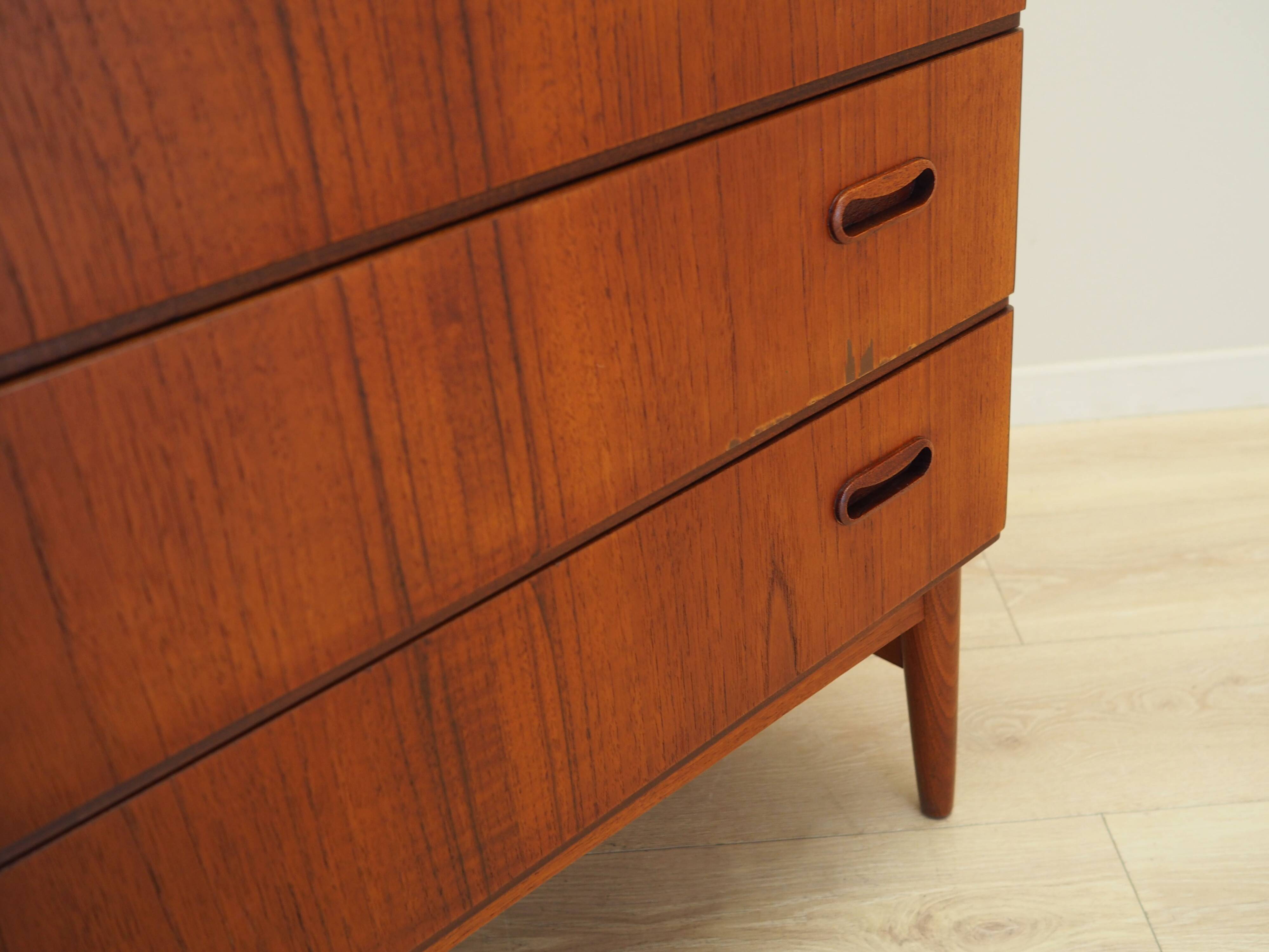 Teak chest of drawers, Danish design, 1970s, production: Denmark