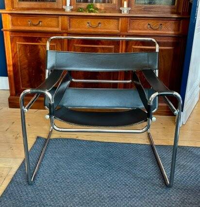 Armchair in the style of Wassily by Brauer around 1980.
