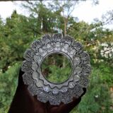 Vintage textured glass lampshade