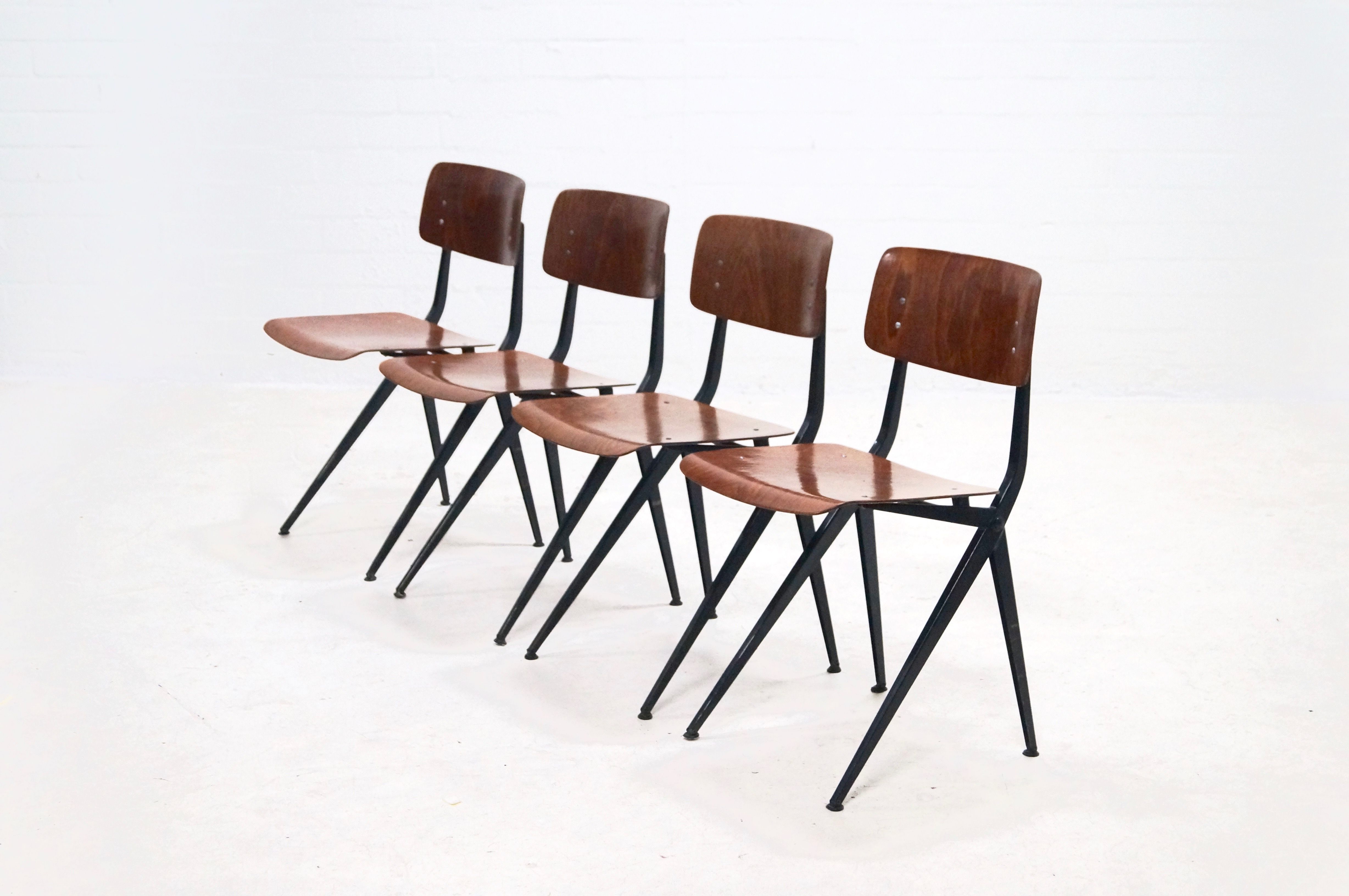Set of 4 chairs by Ynske Kooistra for Marko Holland 1960s