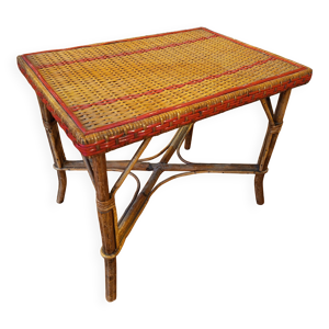 Table basse en rotin
