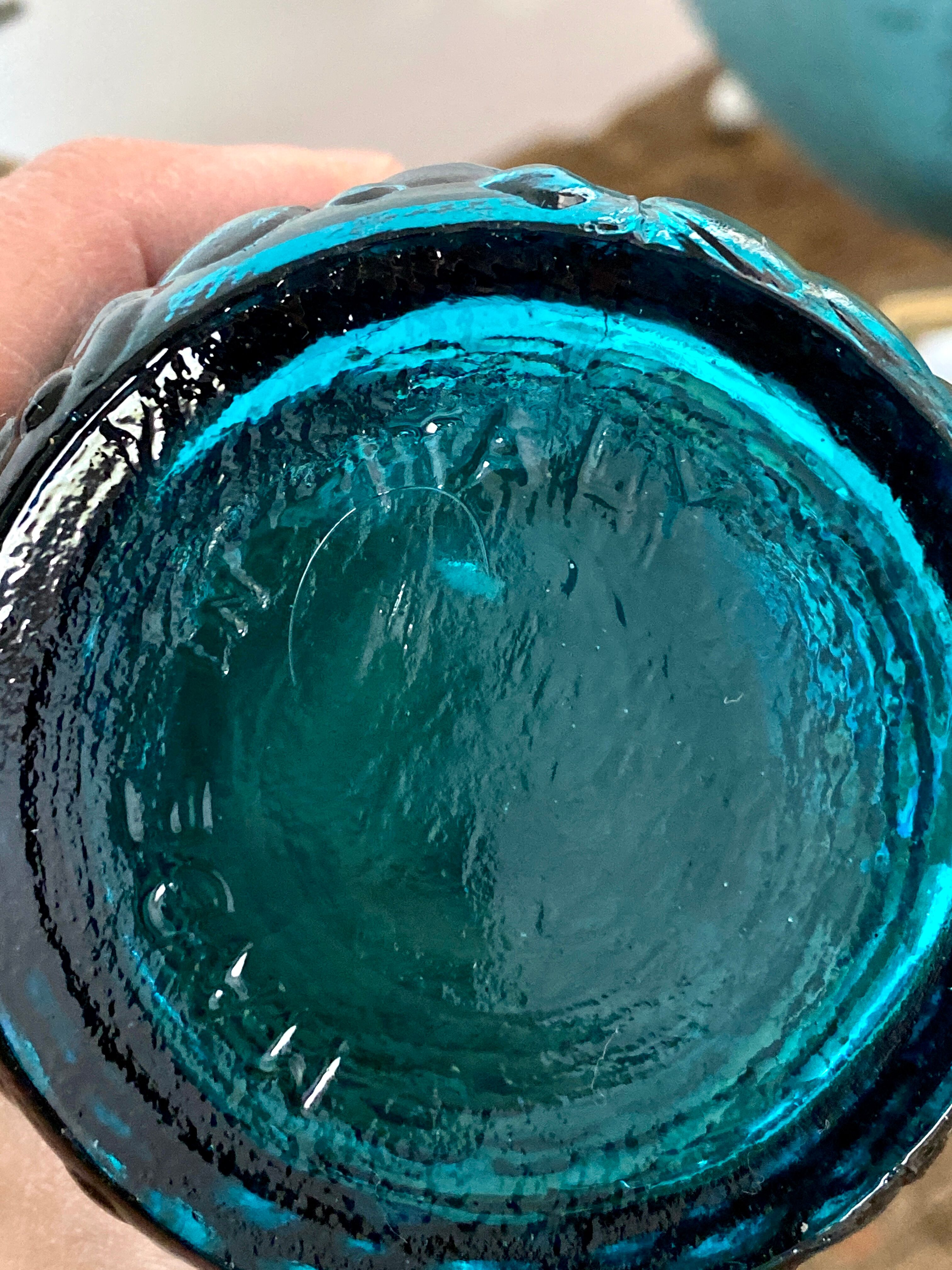 Turquoise blue Empoli decanter