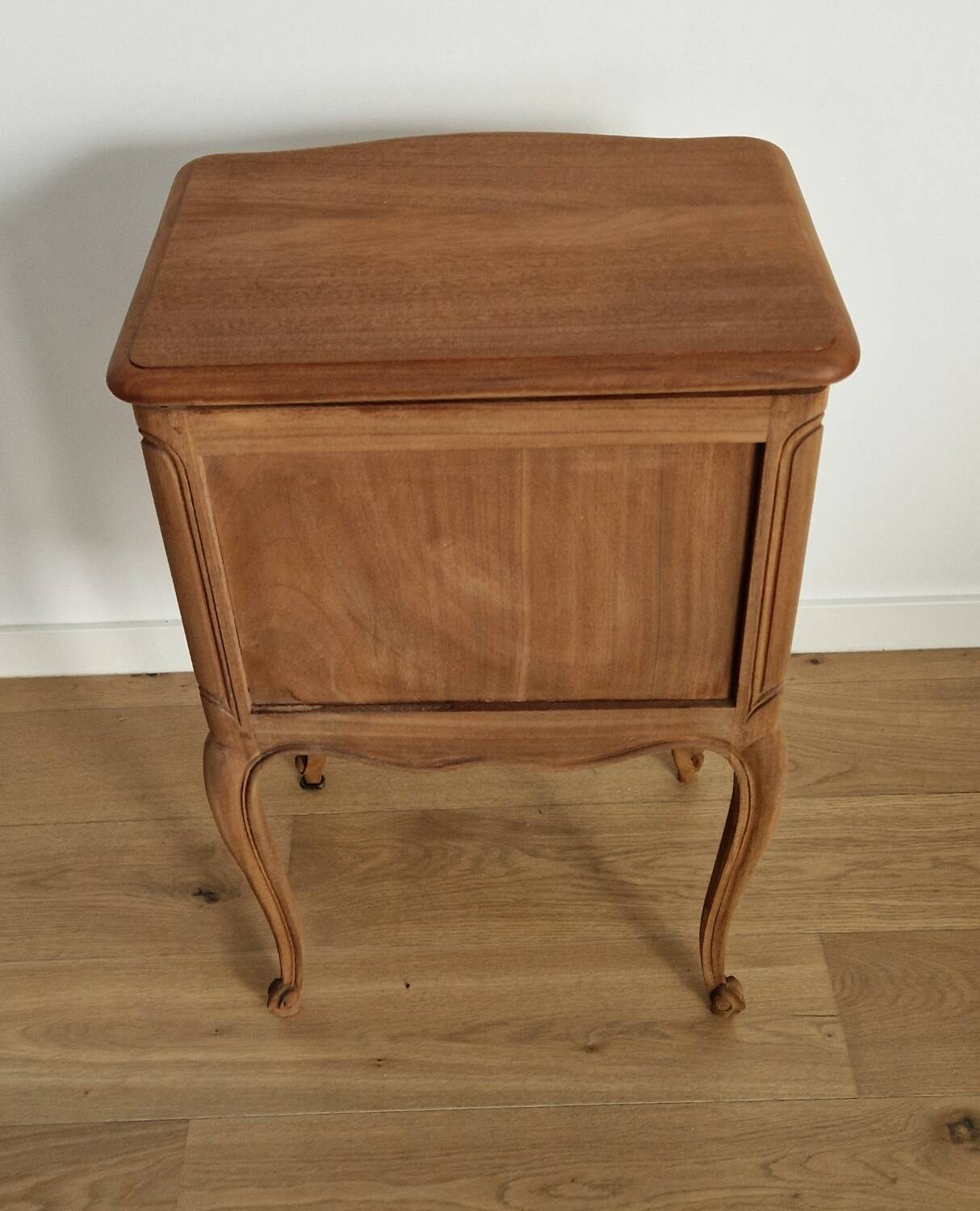 Louis XV style wooden bedside chest of drawers