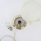 Chrome metal and Art Deco glass globe