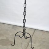 Chain floor lamp and wool lampshade