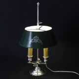 Lampe Bouillotte en bronze argenté XIXème siècle